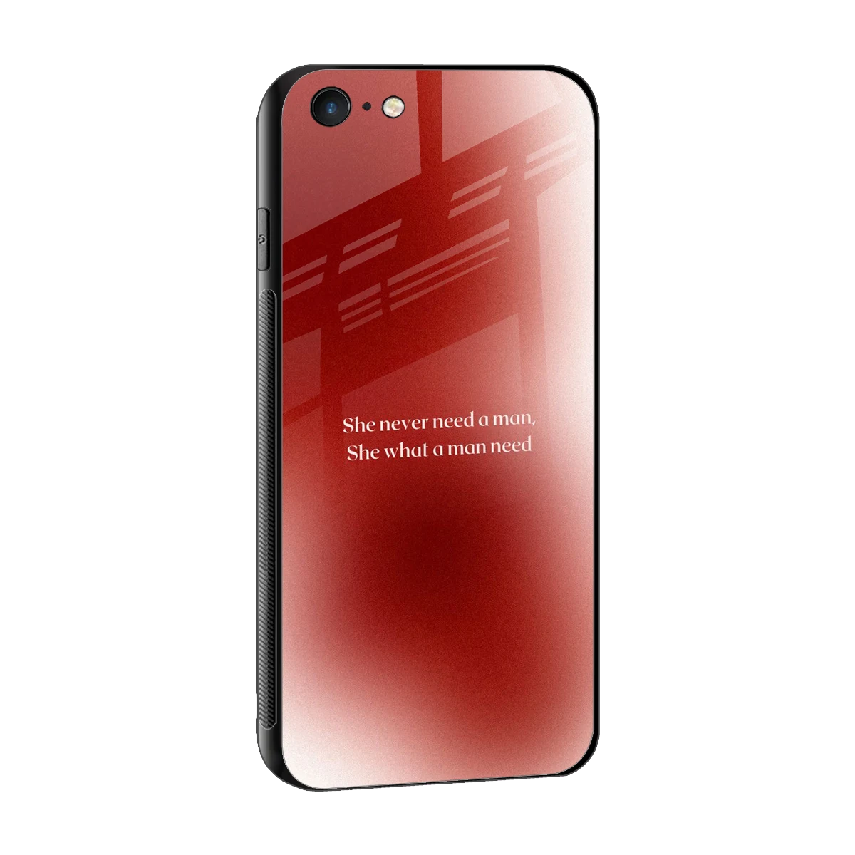 Queen Energy sleek iphone 6s plus cover with tempered glass back and TPU edges