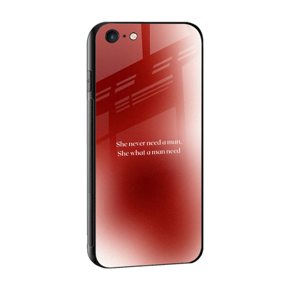 Queen Energy sleek iphone 6s cover with tempered glass back and TPU edges