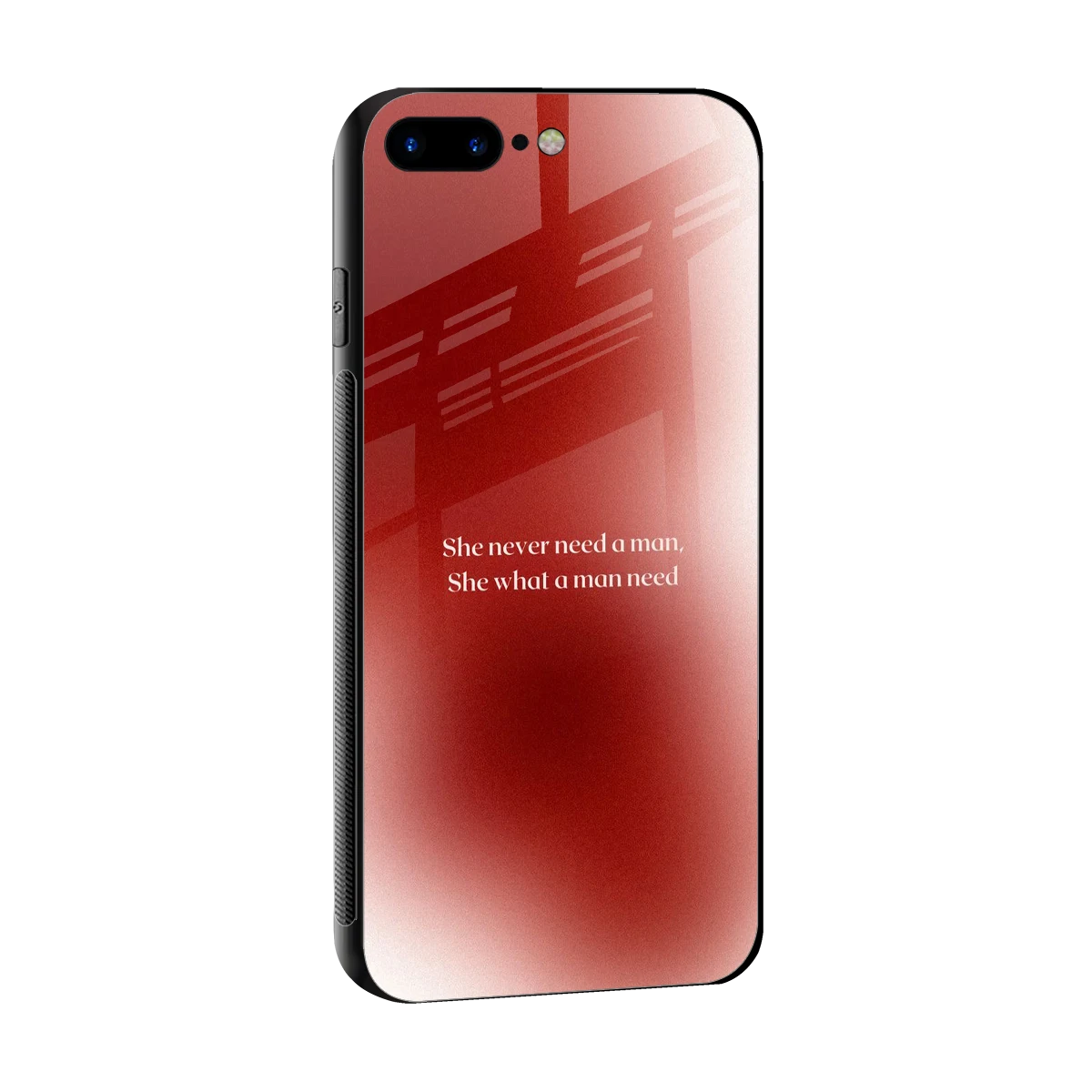 Queen Energy sleek iphone 8 plus cover with tempered glass back and TPU edges