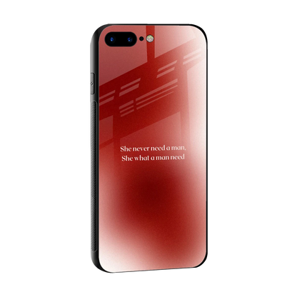 Queen Energy sleek iphone 8 plus cover with tempered glass back and TPU edges