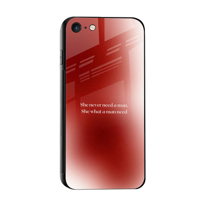 Queen Energy sleek iphone 7 cover with tempered glass back and TPU edges