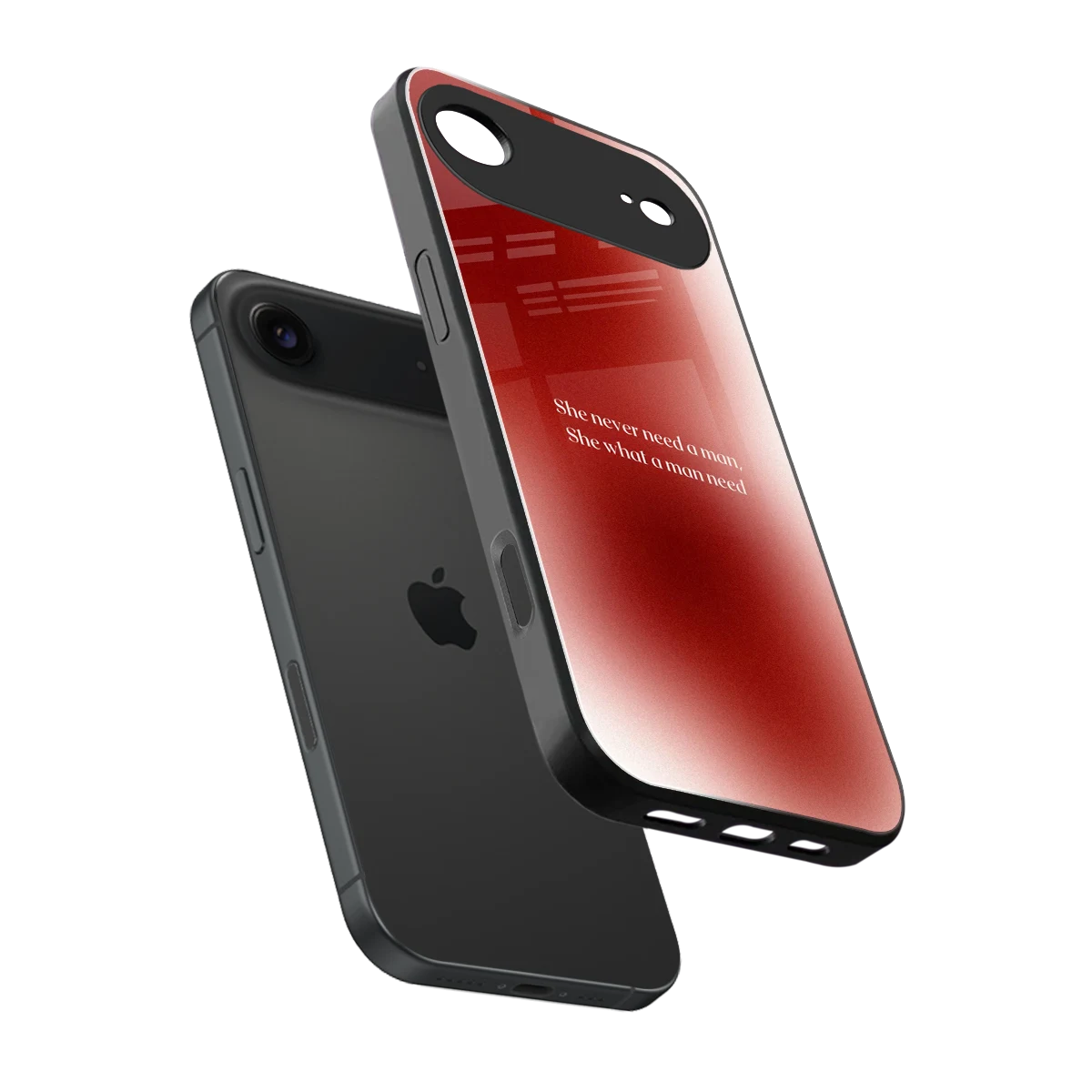 Queen Energy sleek iphone air cover with tempered glass back and TPU edges