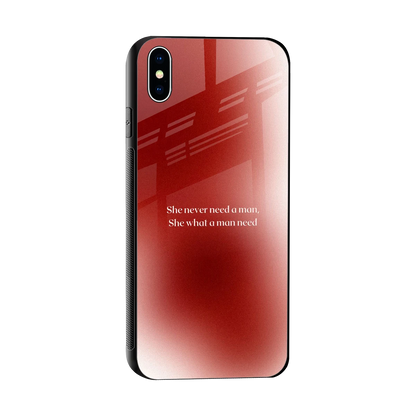 Queen Energy sleek iphone xs max cover with tempered glass back and TPU edges