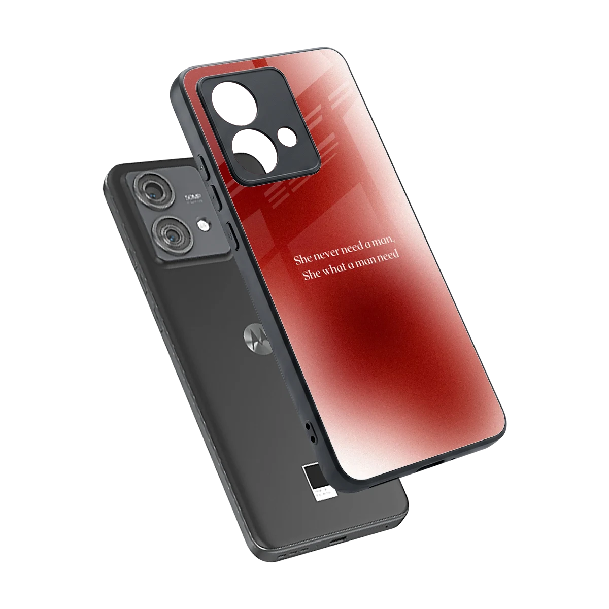Queen Energy sleek motorola edge 40 neo 5g cover with tempered glass back and TPU edges