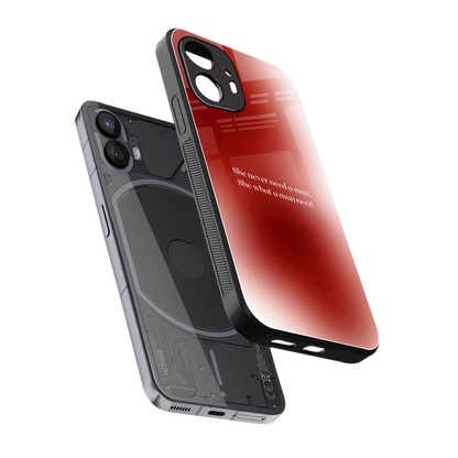 Queen Energy sleek nothing phone 2 cover with tempered glass back and TPU edges