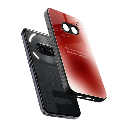 Queen Energy sleek nothing phone 2a plus cover with tempered glass back and TPU edges