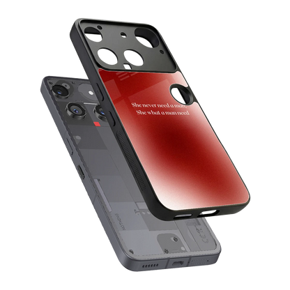 Queen Energy sleek nothing phone 3 cover with tempered glass back and TPU edges