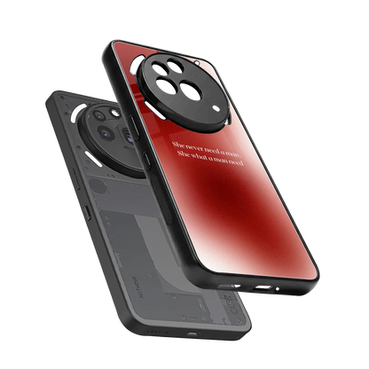 Queen Energy sleek nothing phone 3a pro cover with tempered glass back and TPU edges