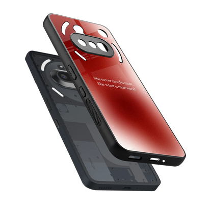 Queen Energy sleek nothing phone 3a cover with tempered glass back and TPU edges