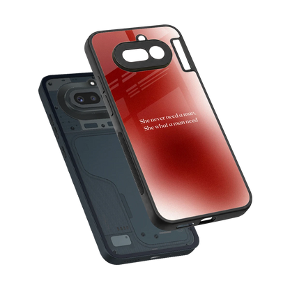 Queen Energy sleek nothing phone 4a cover with tempered glass back and TPU edges