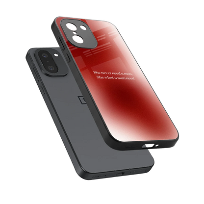 Queen Energy sleek oneplus 15r cover with tempered glass back and TPU edges