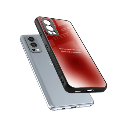 Queen Energy sleek oneplus nord 2 cover with tempered glass back and TPU edges