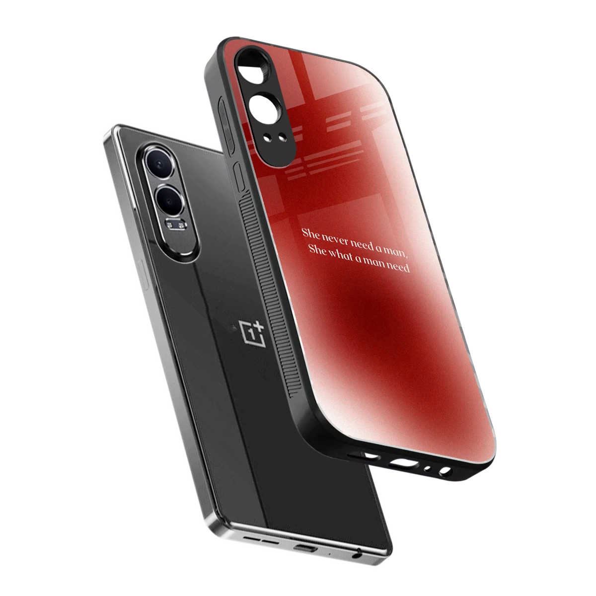 Queen Energy sleek oneplus nord ce 4 lite cover with tempered glass back and TPU edges