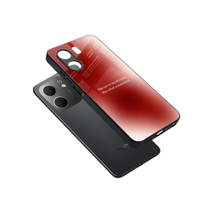 Queen Energy sleek oppo a5x 5g cover with tempered glass back and TPU edges