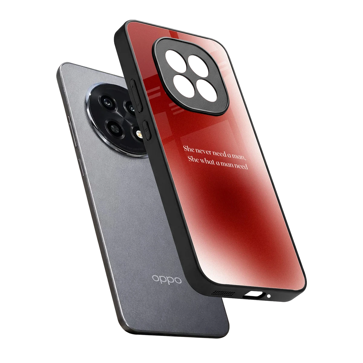 Queen Energy sleek oppo f29 pro 5g cover with tempered glass back and TPU edges