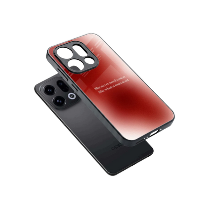 Queen Energy sleek oppo find x9 cover with tempered glass back and TPU edges