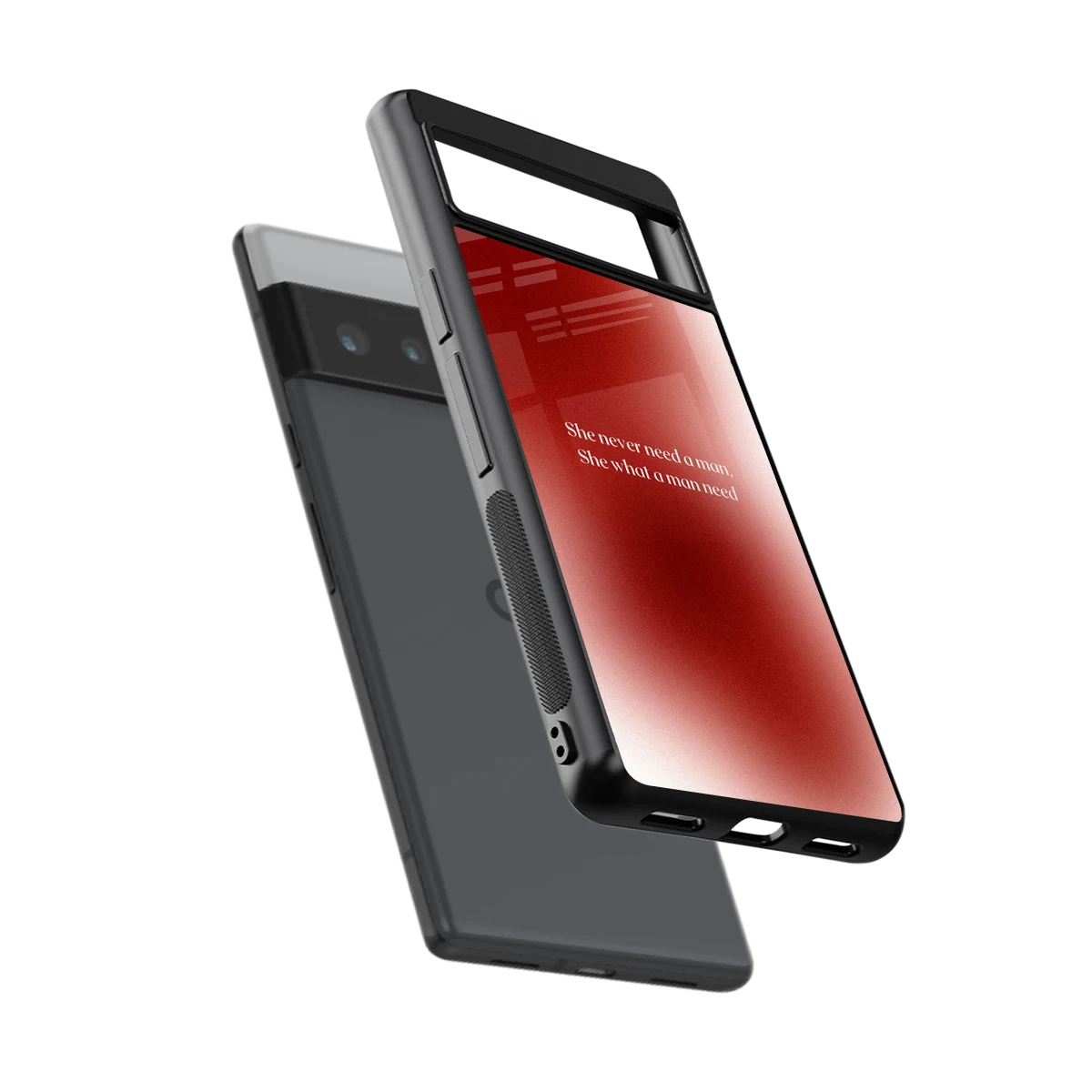 Queen Energy sleek google pixel 6 pro cover with tempered glass back and TPU edges