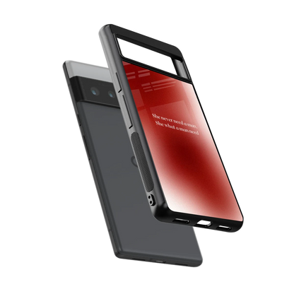 Queen Energy sleek google pixel 6 pro cover with tempered glass back and TPU edges