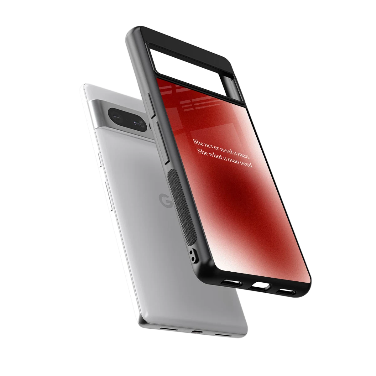 Queen Energy sleek google pixel 7 pro cover with tempered glass back and TPU edges