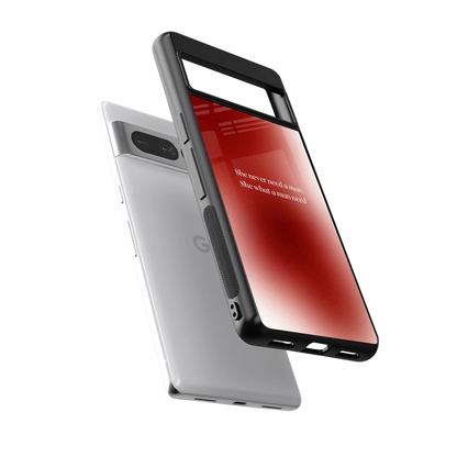 Queen Energy sleek google pixel 7 pro cover with tempered glass back and TPU edges