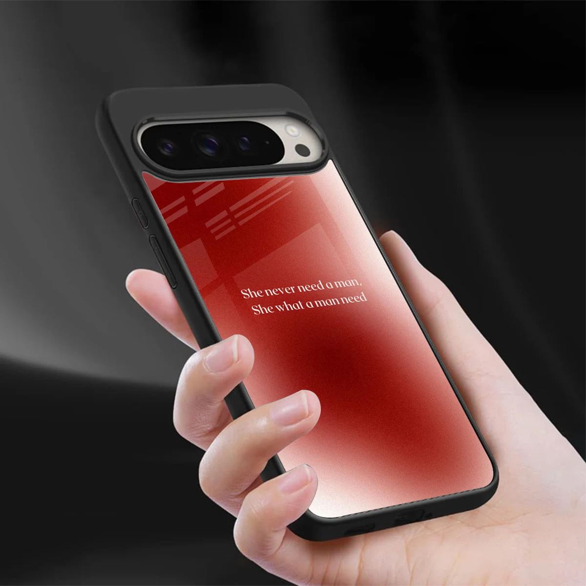 Queen Energy sleek google pixel 9 pro xl cover with tempered glass back and TPU edges