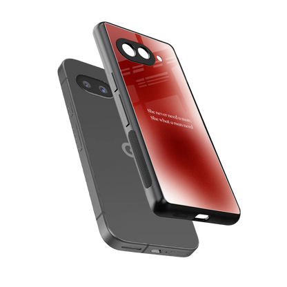 Queen Energy sleek google pixel 10a cover with tempered glass back and TPU edges