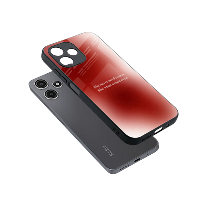 Queen Energy sleek redmi 12 5g cover with tempered glass back and TPU edges