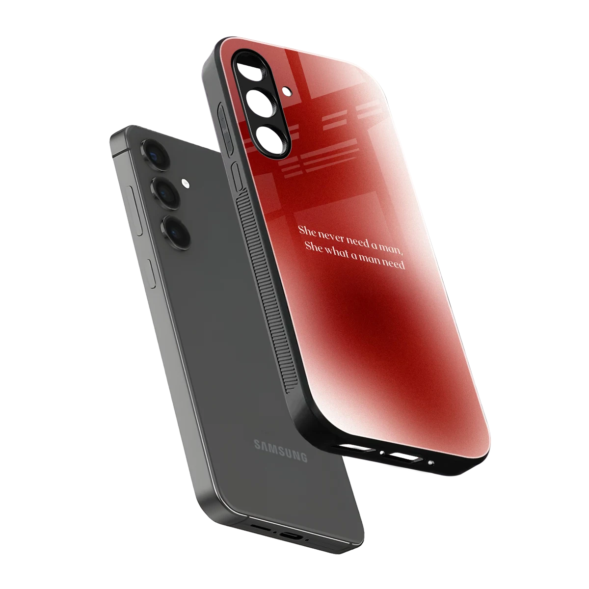 Queen Energy sleek samsung galaxy a55 5g cover with tempered glass back and TPU edges