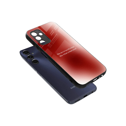 Queen Energy sleek samsung galaxy m14 5g cover with tempered glass back and TPU edges