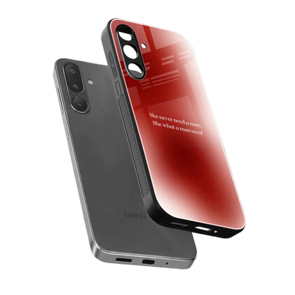 Queen Energy sleek samsung galaxy m56 5g cover with tempered glass back and TPU edges