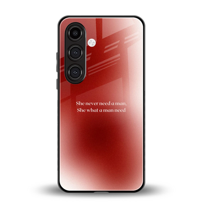 Queen Energy back phone cover | glass case for samsung galaxy s24 plus