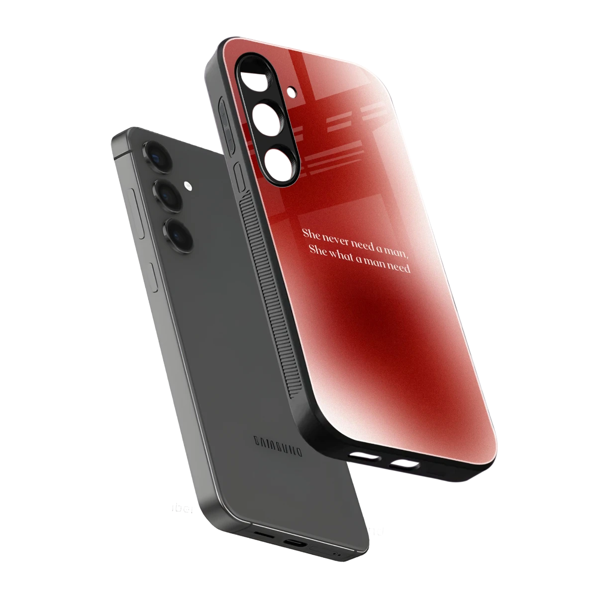 Queen Energy sleek samsung galaxy s25 cover with tempered glass back and TPU edges