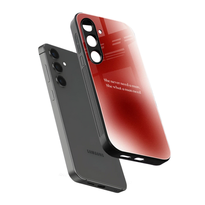 Queen Energy sleek samsung galaxy s25 cover with tempered glass back and TPU edges