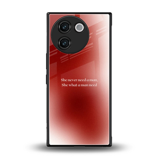 Queen Energy back phone cover | glass case for vivo v30e