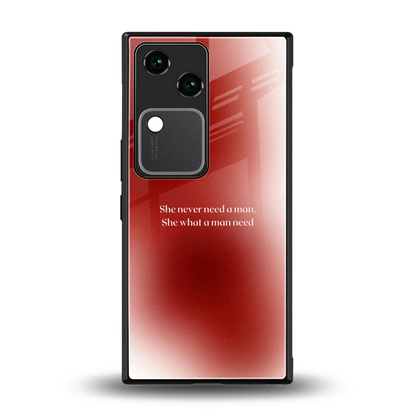Queen Energy back phone cover | glass case for vivo v30