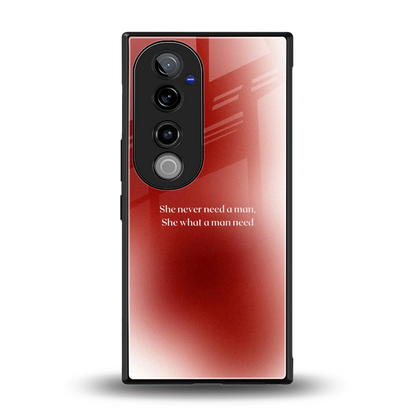 Queen Energy back phone cover | glass case for vivo v40 pro