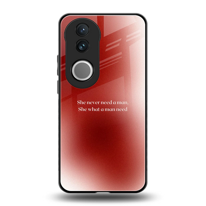 Queen Energy back phone cover | glass case for vivo v50