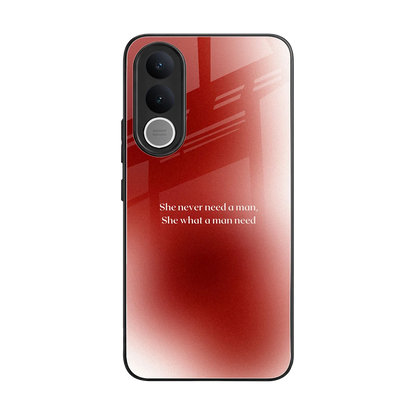 Queen Energy back phone cover | glass case for vivo v70 fe