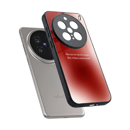 Queen Energy sleek vivo x200 pro cover with tempered glass back and TPU edges