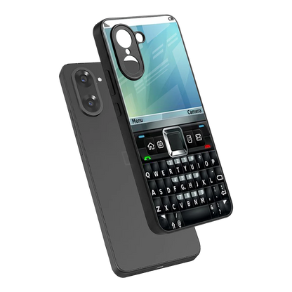 Qwerty Keypad sleek oneplus nord ce5 5g cover with tempered glass back and TPU edges