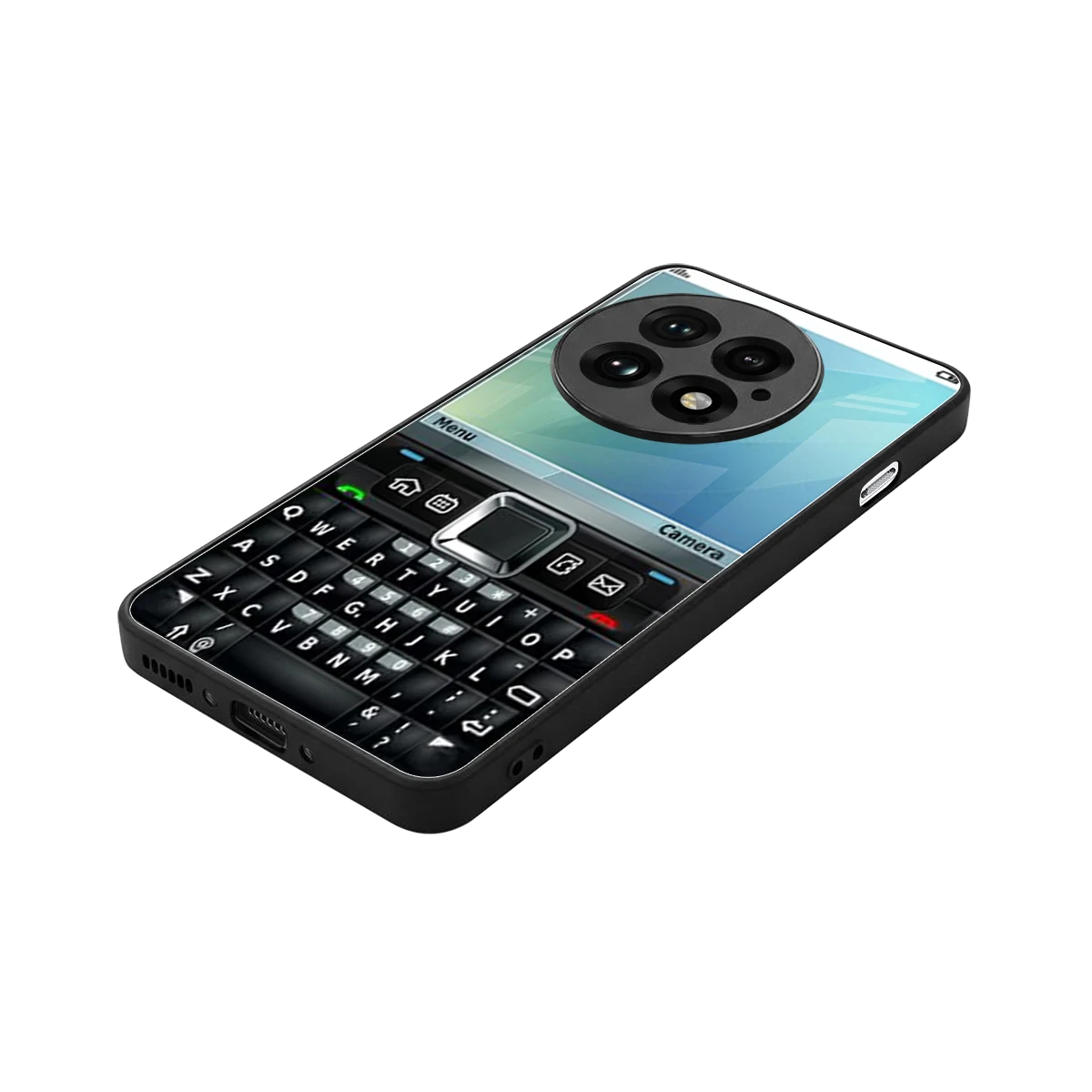 Qwerty Keypad stylish phone case for oneplus 13 | glossy glass and slim fit