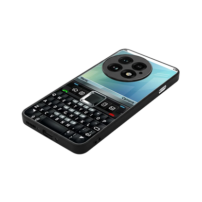 Qwerty Keypad stylish phone case for oneplus 13 | glossy glass and slim fit