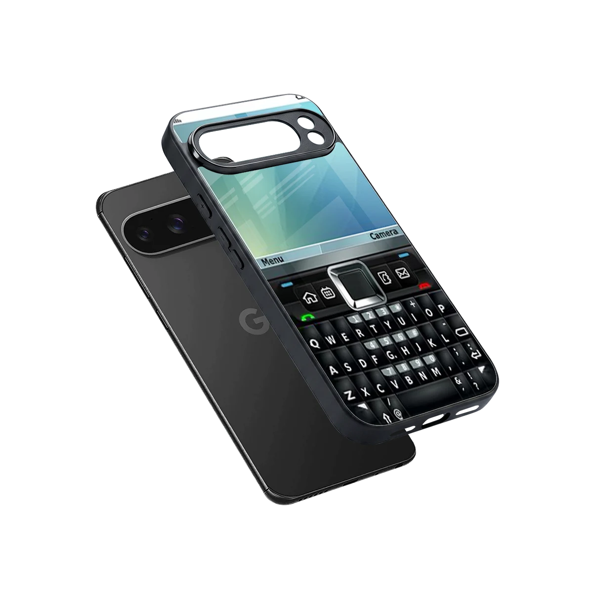 Qwerty Keypad sleek google pixel 10 pro xl cover with tempered glass back and TPU edges