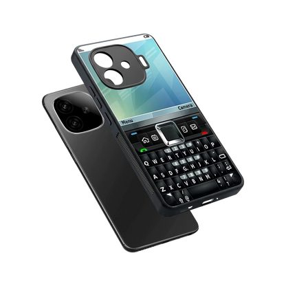 Qwerty Keypad sleek iqoo neo 10r 5g cover with tempered glass back and TPU edges