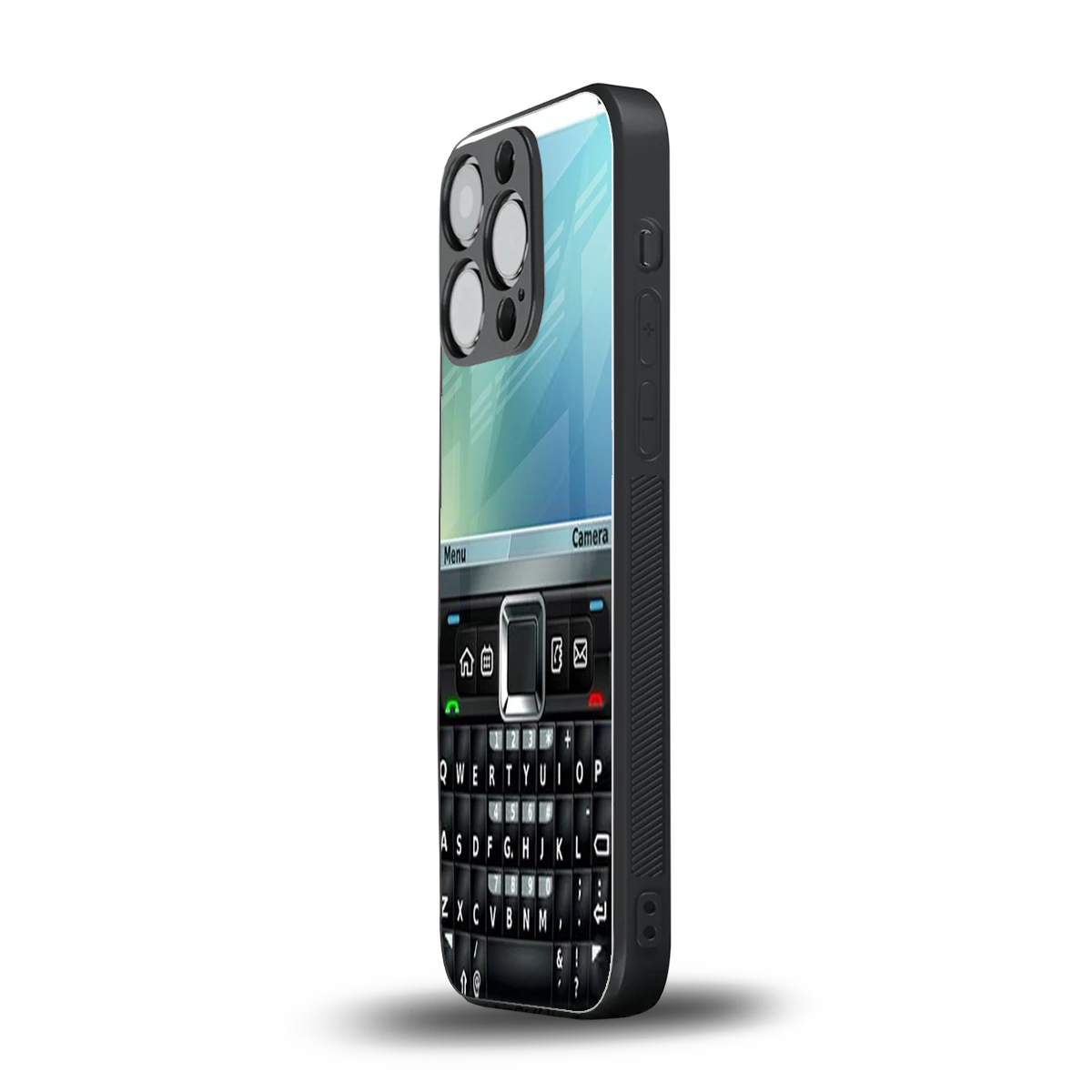 Qwerty Keypad iphone 12 pro mobile cover | shockproof glass phone case
