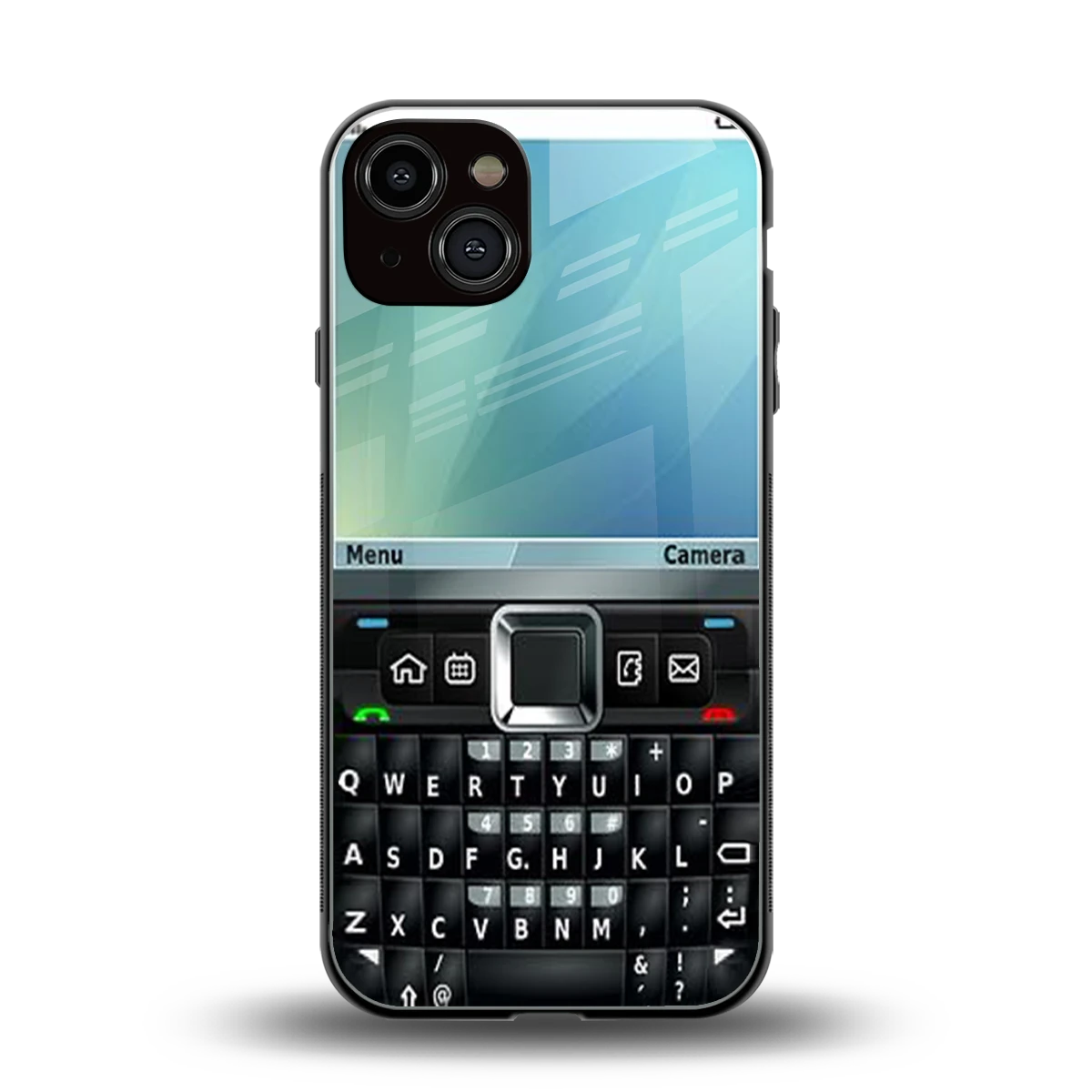 Qwerty Keypad back phone cover | glass case for iphone 13