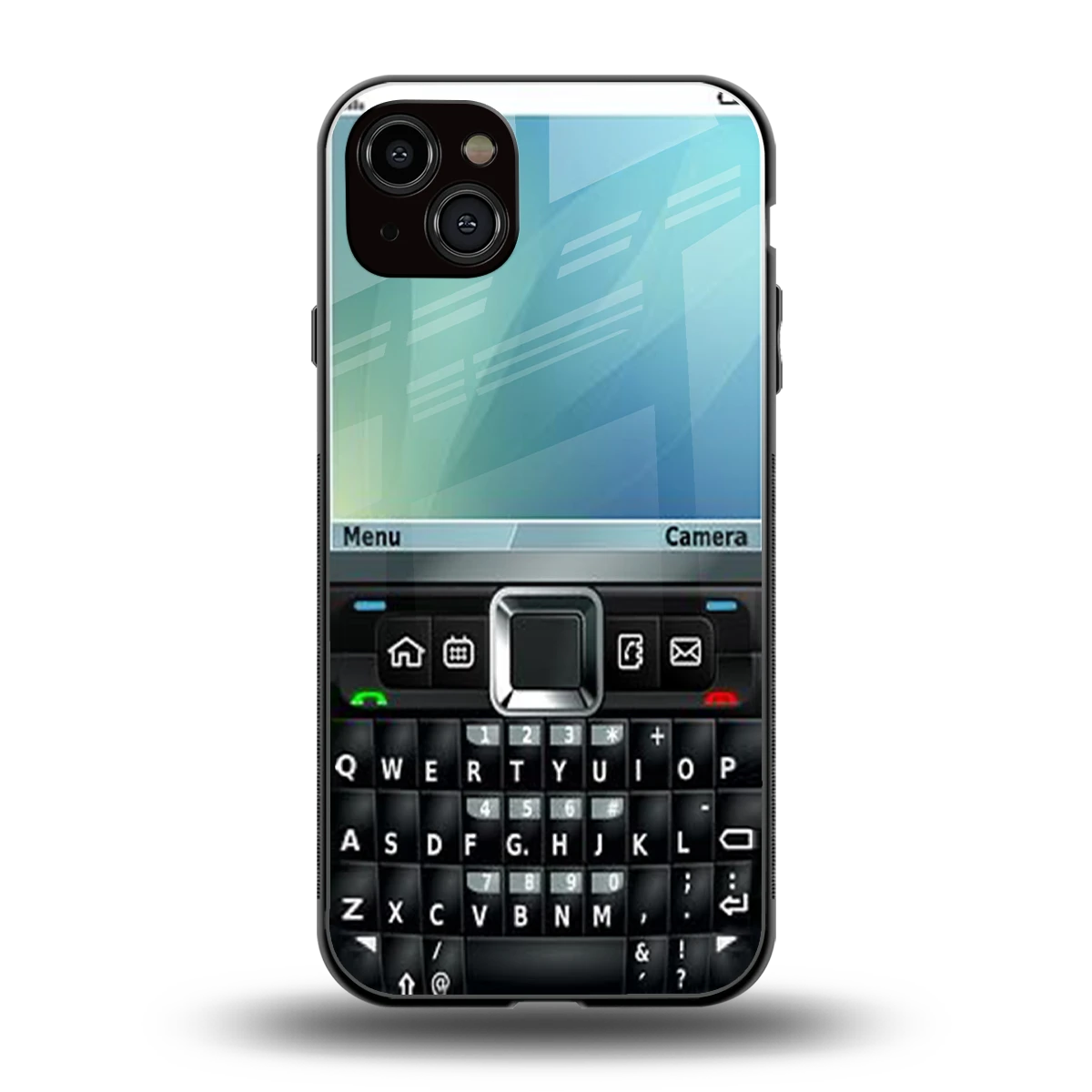 Qwerty Keypad back phone cover | glass case for iphone 14 plus