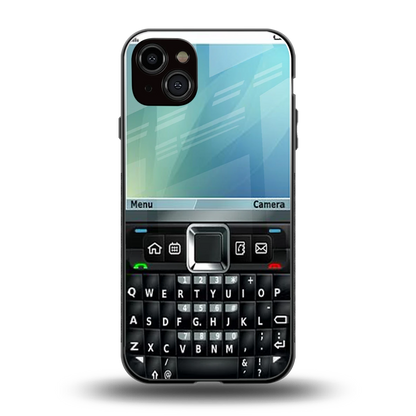 Qwerty Keypad back phone cover | glass case for iphone 14 plus