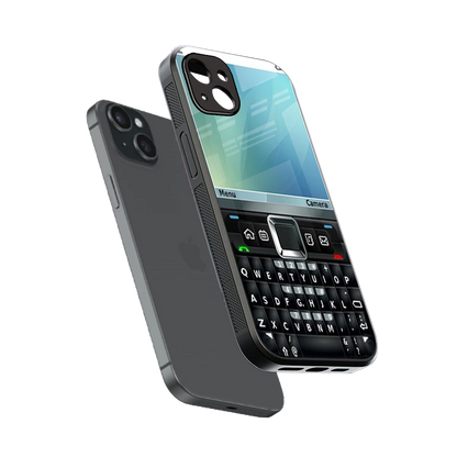 Qwerty Keypad sleek iphone 14 plus cover with tempered glass back and TPU edges