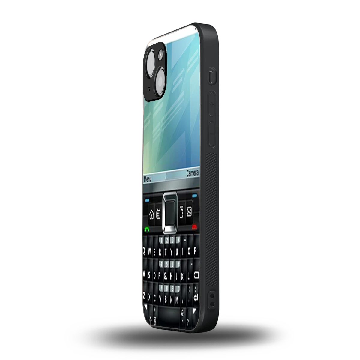 Qwerty Keypad iphone 14 plus mobile cover | shockproof glass phone case